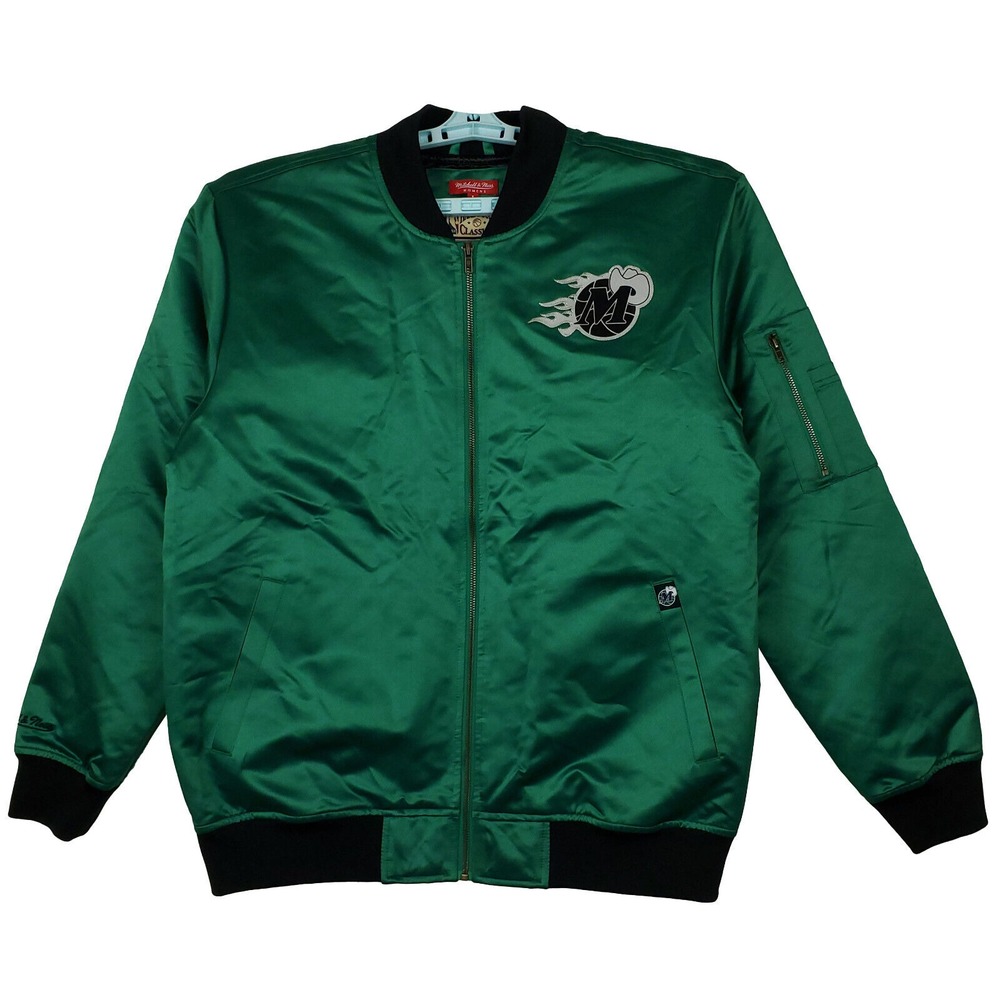 Dallas Mavs Mitchell & Ness NBA Womens Large‎ Varsity Jacket Green New